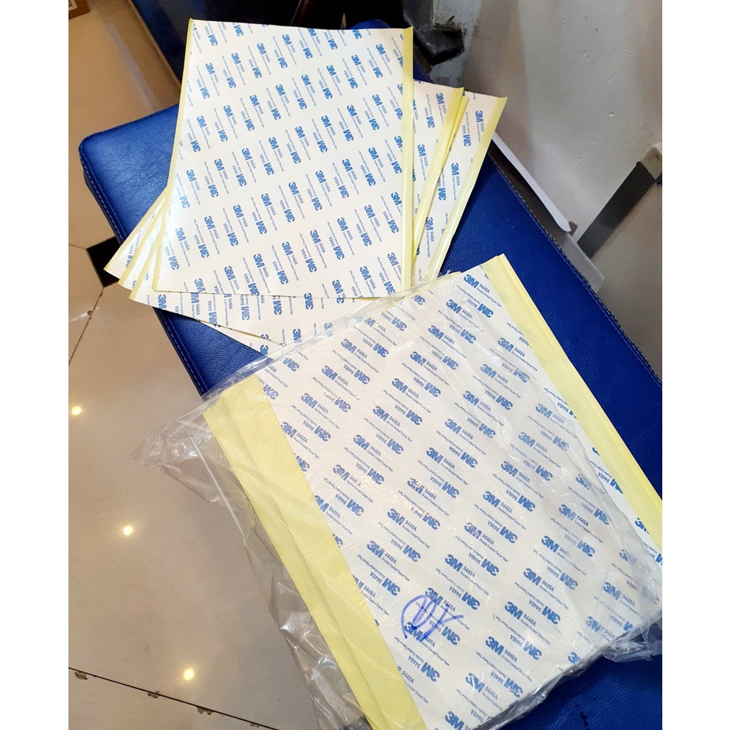 2 Tờ A4 Băng Keo 2 Mặt chịu Nhiệt 3M 9448 (9448A)Dán Da, Cao su máy ảnh