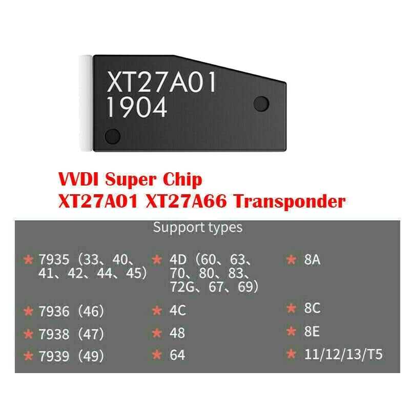 1 Cái Chip Siêu Nhỏ XT27A01 XT27A66 Cho ID46 / 40 / 43 / 4D / 8C / 8A / T3 / 47 Vvdi2Vdi