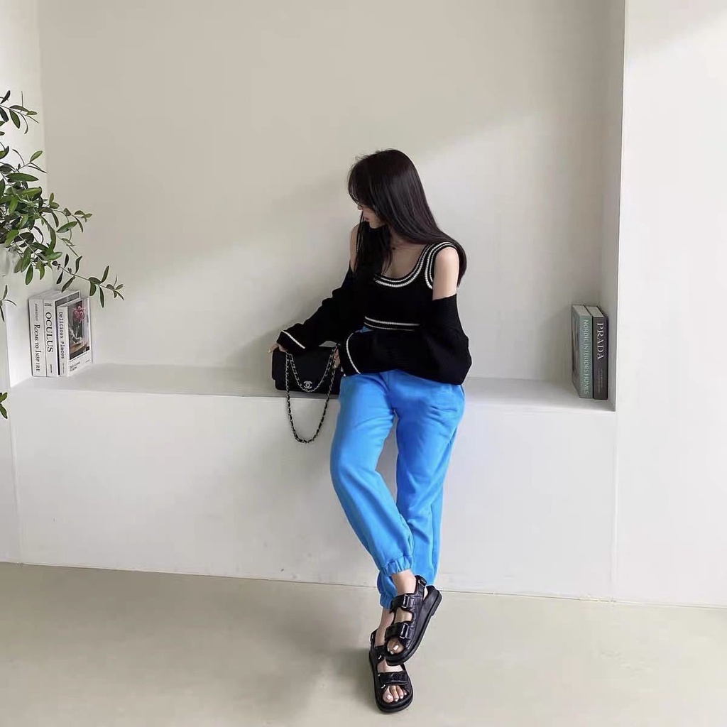 Set Áo Hai Dây Và Áo Khoác Cadigan Màu Trơn Dệt Kim Thời Trang Phong Cách Hàn Quốc Ak1381