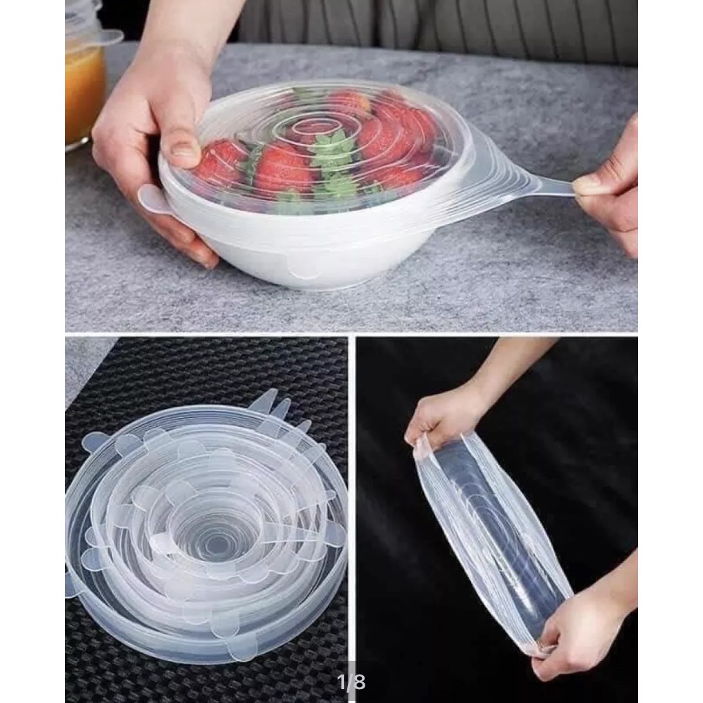 [FREESHIP] Bộ 6 Nắp Silicon Đậy Chén Bát Đĩa, Bọc Thực Phẩm.
