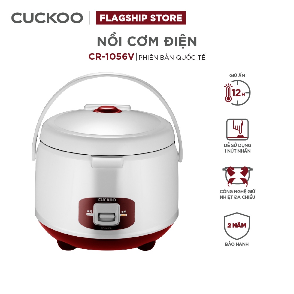 [Mã ELHADEV giảm 4% đơn 300K] Nồi cơm điện Cuckoo 1,8 lít CR-1056V - Hàng chính hãng - Chất lượng Hàn Quốc