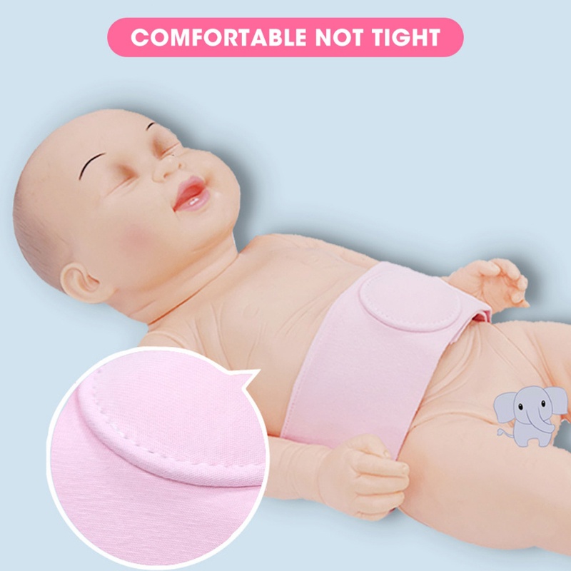 Set 2 Dây Đai Quấn Bụng Bằng Cotton Co Giãn Thoáng Khí Hỗ Trợ Giảm Bệnh Vương Rốn