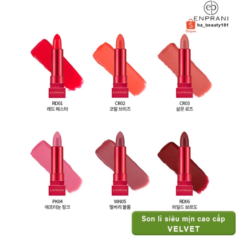 (Hàng auth_NỘI ĐỊA HÀN) Son lì mịn Velvet Prism Lipstick ENPRANI