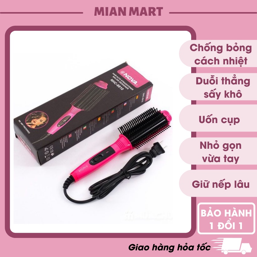 Lược điện chải tóc Nova làm phồng tóc, uốn cụp tóc NHC8810 - MIAN MART