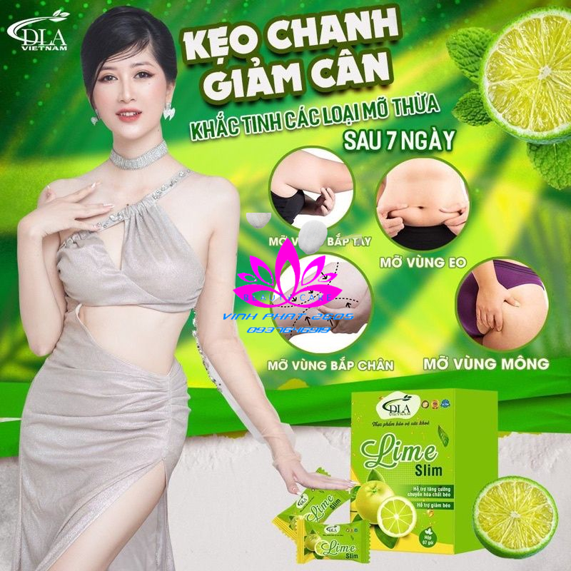 Kẹo chanh giảm cân hộp 7 viên chính hãng