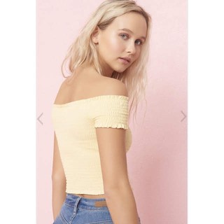 Áo Garage Smoked Off Shoulder Top