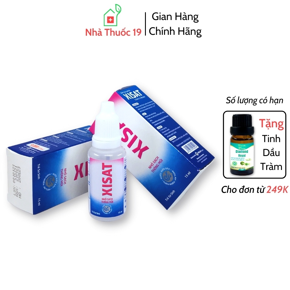 Nước Muối Biển Xisat Hồng Dùng Cho Bé Lọ 15ml, Nước Muối Biển Vệ Sinh Mũi Làm Sạch Bụi Bẩn, Thông Thoáng Mũi Ngừa Sổ Mũi