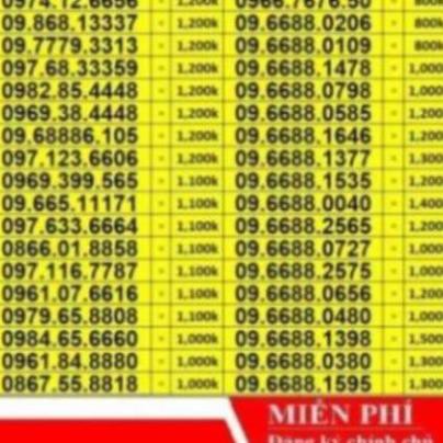 [SALE MẠNH] Sim Đẹp Phong Thủy Số Đẹp Dễ Nhớ Giá Từ 500k