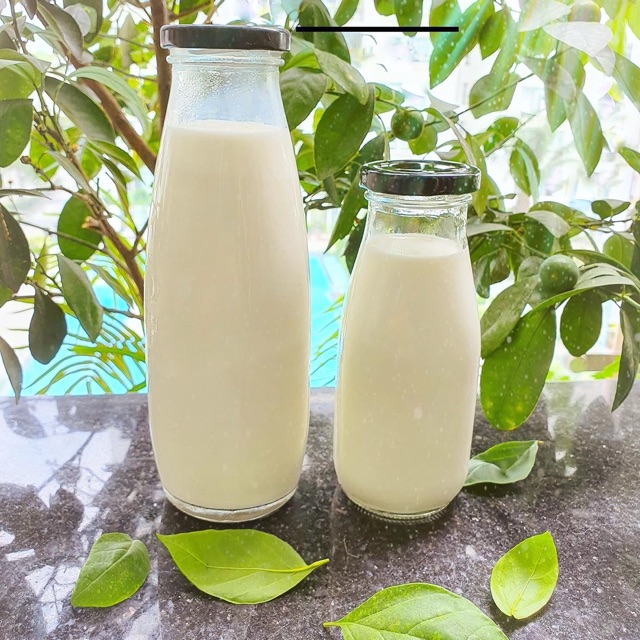 Chai thuỷ tinh 500ml - 1000ml  nắp nhôm sữa hạt, sữa gạo, nước ép