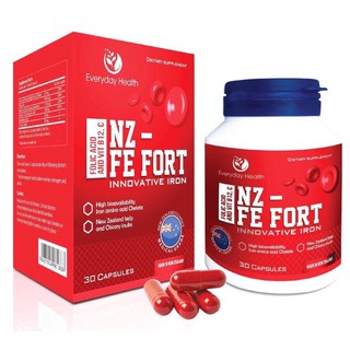 (HÀNG CHÍNH HÃNG) Viên sắt hữu cơ NZ- FE FORT hộp 30 viên