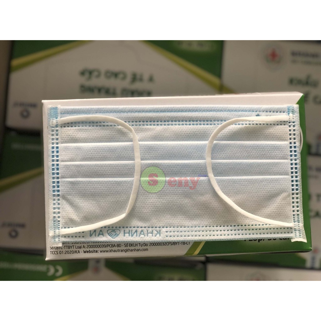 [Mã SKAMLTS7 giảm 10% đơn 150K] [Mã giảm 15K đơn 50K] Khẩu trang y tế 4 lớp Khánh An Hộp 50 cái - Màu xanh | BigBuy360 - bigbuy360.vn