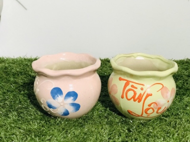 Chậu gốm sứ miệng bèo cao 8cm