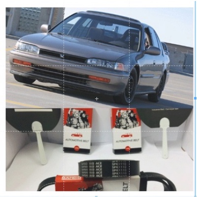 Dây curoa máy phát điện đai truyền động kéo lốc lạnh block nén Bando Nhật 90 91 Honda Accord 92 93  