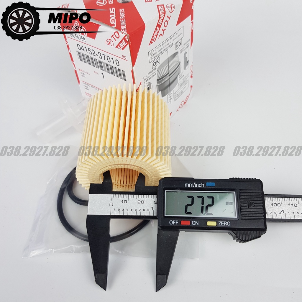 Lọc nhớt (lọc dầu) động cơ xe Toyota Corolla Altis, Scion, Matrix, Prius (Mã: 0415237010 / 04152YZZA6)