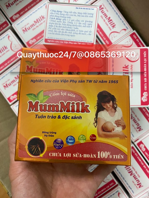 CỐM MUMMILK LỢI SỮA ĐÔNG TRÙNG (sản phẩm này ko phải là thuốc ko có tác dụng thay thế thuốc chữa bệnh )