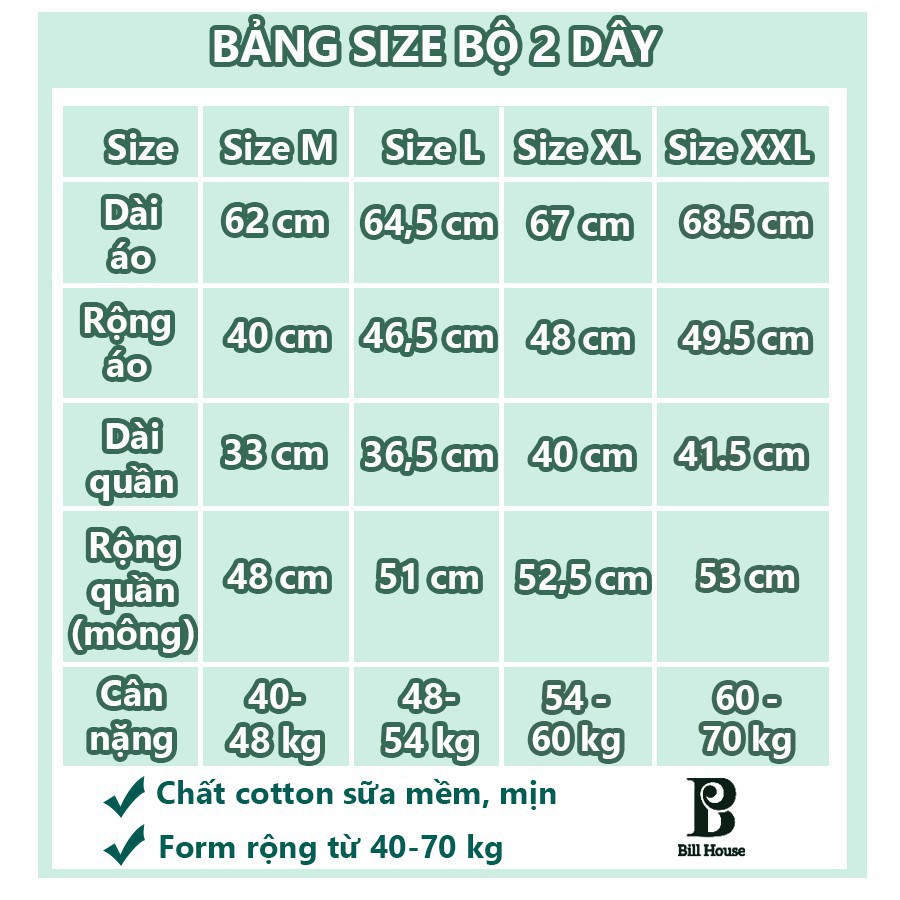 Bộ Ngủ 2 Dây Cotton Thun Sữa Mềm Mịn Tặng Kèm Mút Ngực BC14 | BigBuy360 - bigbuy360.vn