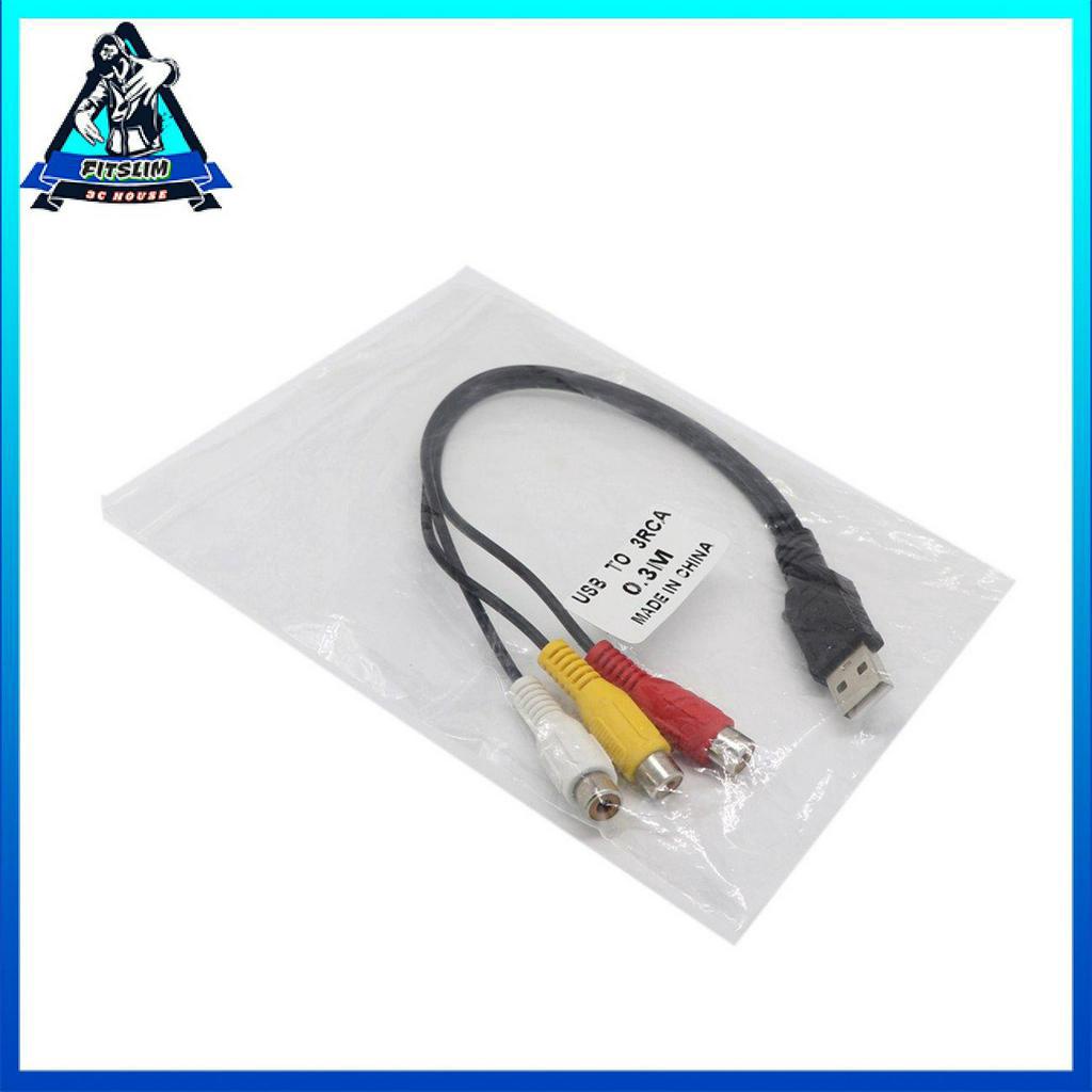 Cáp chuyển đổi từ USB sang 3 cổng Rca Av A / V Tv