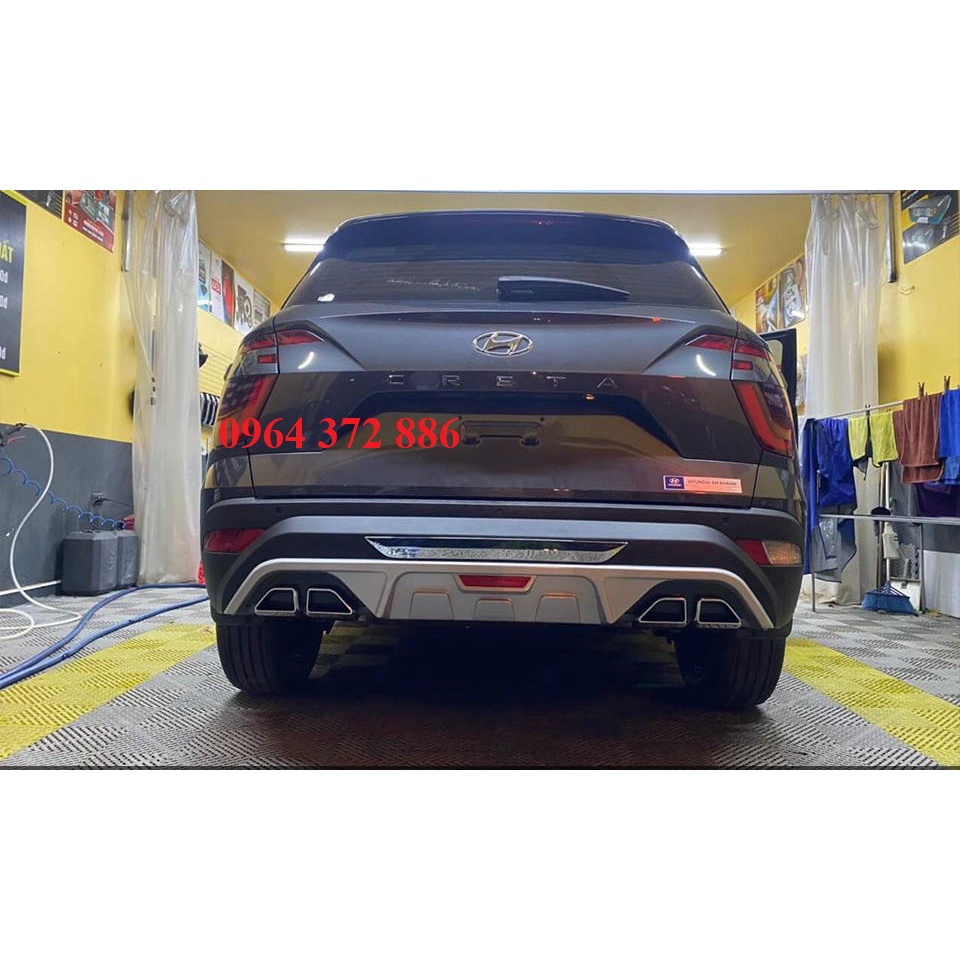 Lippo, Lip chia pô, Líp pô xe Huyndai Creta 2022, 2023 Hàng cao cấp, ốp cản sau Creta 2022