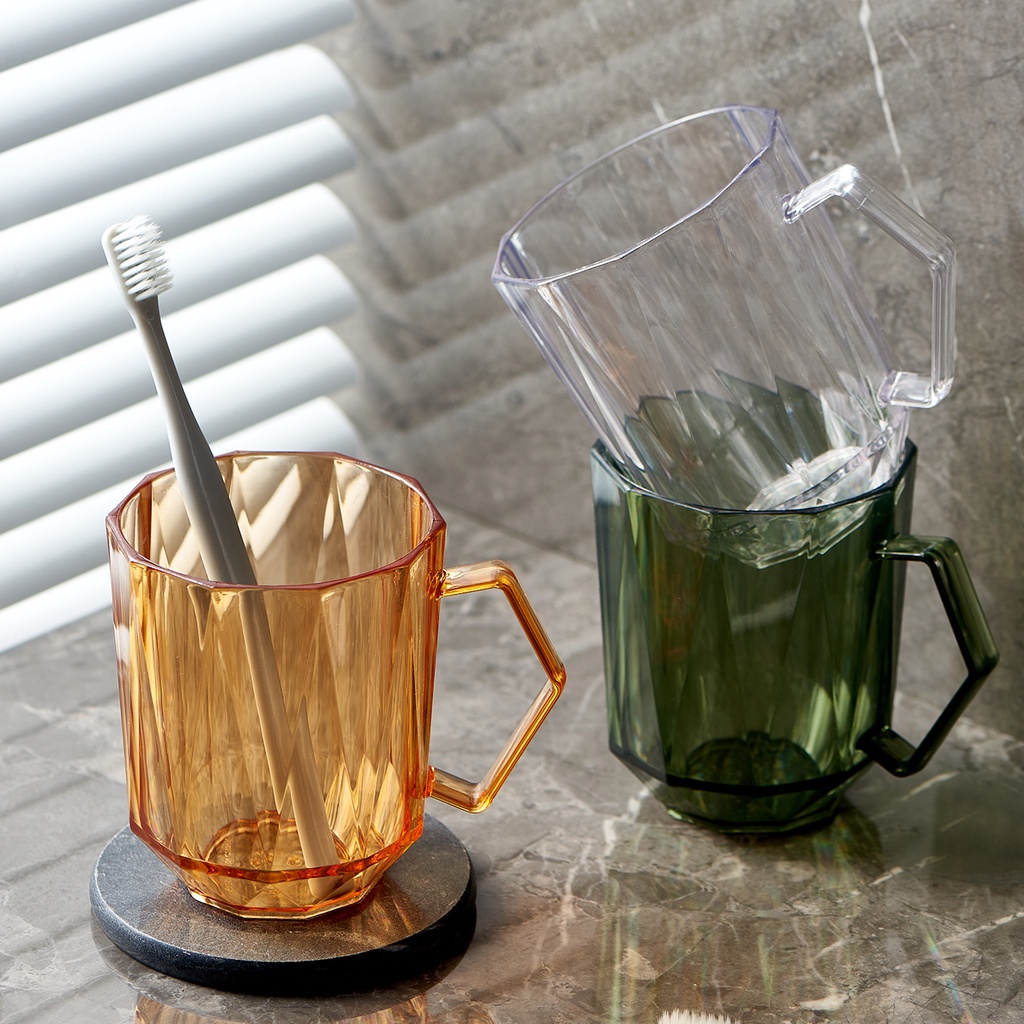 Cốc đựng bàn chải đánh răng JUJIAJIA di động trong suốt tiện lợi