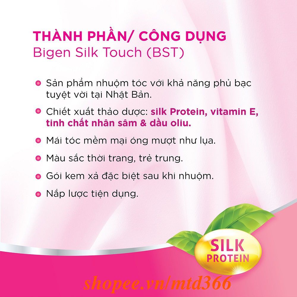 Thuốc Nhuộm Tóc Bigen Silk Touch Cream Color Bst Chính Hãng Với Nhiều Màu Sắc Để Bạn Dễ Lựa Chọn Hơn.