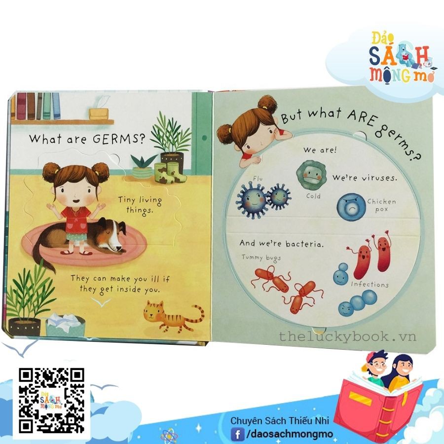 Đồ Chơi Tương Tác Giải Đáp Thế Nào Là Vi Trùng? Usborne What are germs?