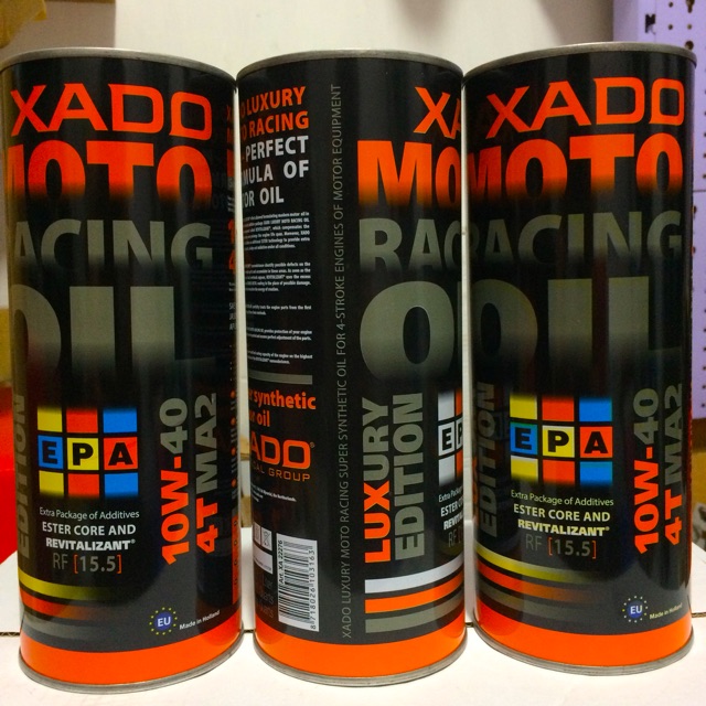 Combo Nhớt Xado Luxury Moto Racing Oil 10W-40 + Lọc Nhớt Suzuki Yamaha Chính Hãng