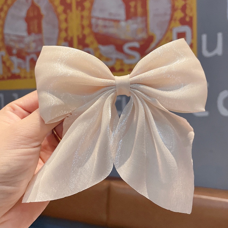 Kẹp tóc nơ màu xinh xắn phong cách Hàn Quốc