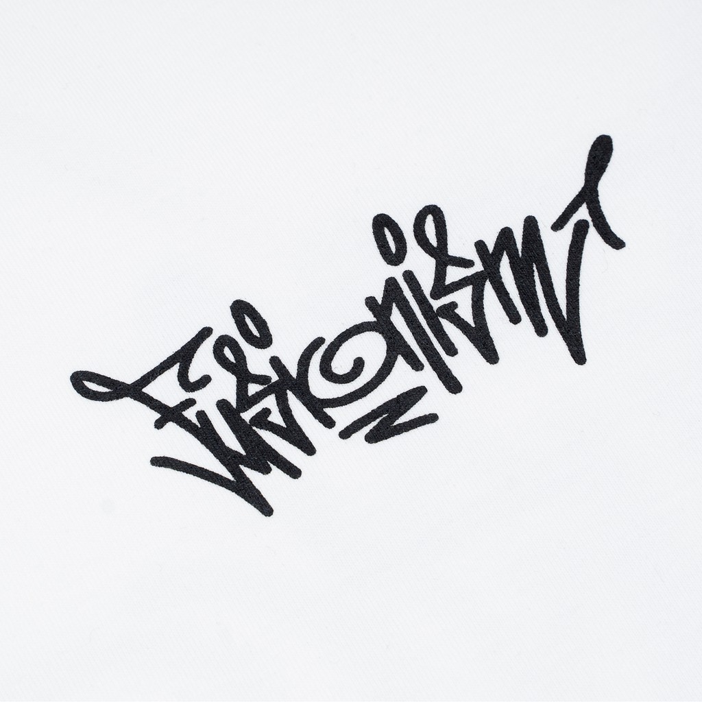 Áo thun in họa tiết logo Basic Fusionism - Màu Trắng Đen - Unisex - Form Oversize