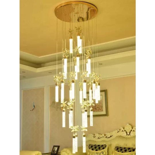 Đèn thả thông tầng phale HTK015, đèn chùm phòng khách, đèn phale  ĐÔ THÀNH LIGHT