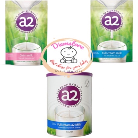Sữa bột A2 Nguyên kem/Tách béo của Úc 1kg