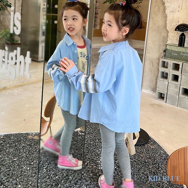Quần Legging Thể Thao Lưng Thun Co Giãn Màu Trơn Thời Trang Xuân Thu Phong Cách Hàn Quốc Cho Bé Gái