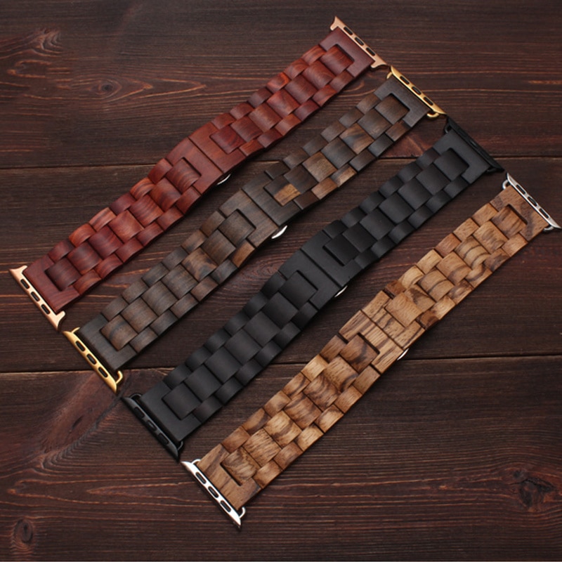 Dây Đeo Bằng Gỗ Sang Trọng Cho Đồng Hồ Thông Minh Apple Watch 44mm 42mm 40mm 38mm Iwatch Series 6 5 4 3 2