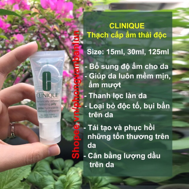 THẠCH CẤP NƯỚC THẢI ĐỘC CHO DA DẦU CLINIQUE 15ml