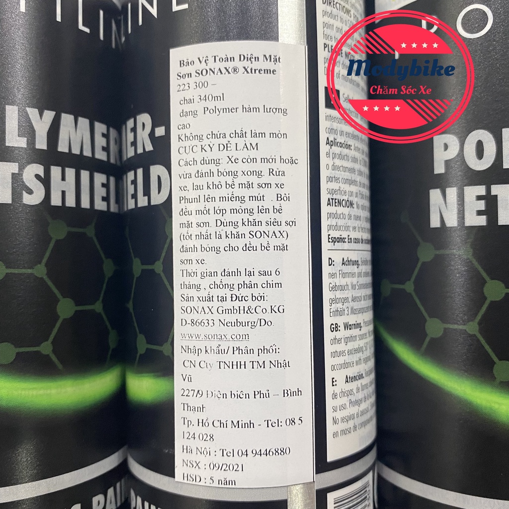 Polymer Phủ Bóng và Bảo Vệ Sơn Xe - Sonax profiline polymer netshield 340ml