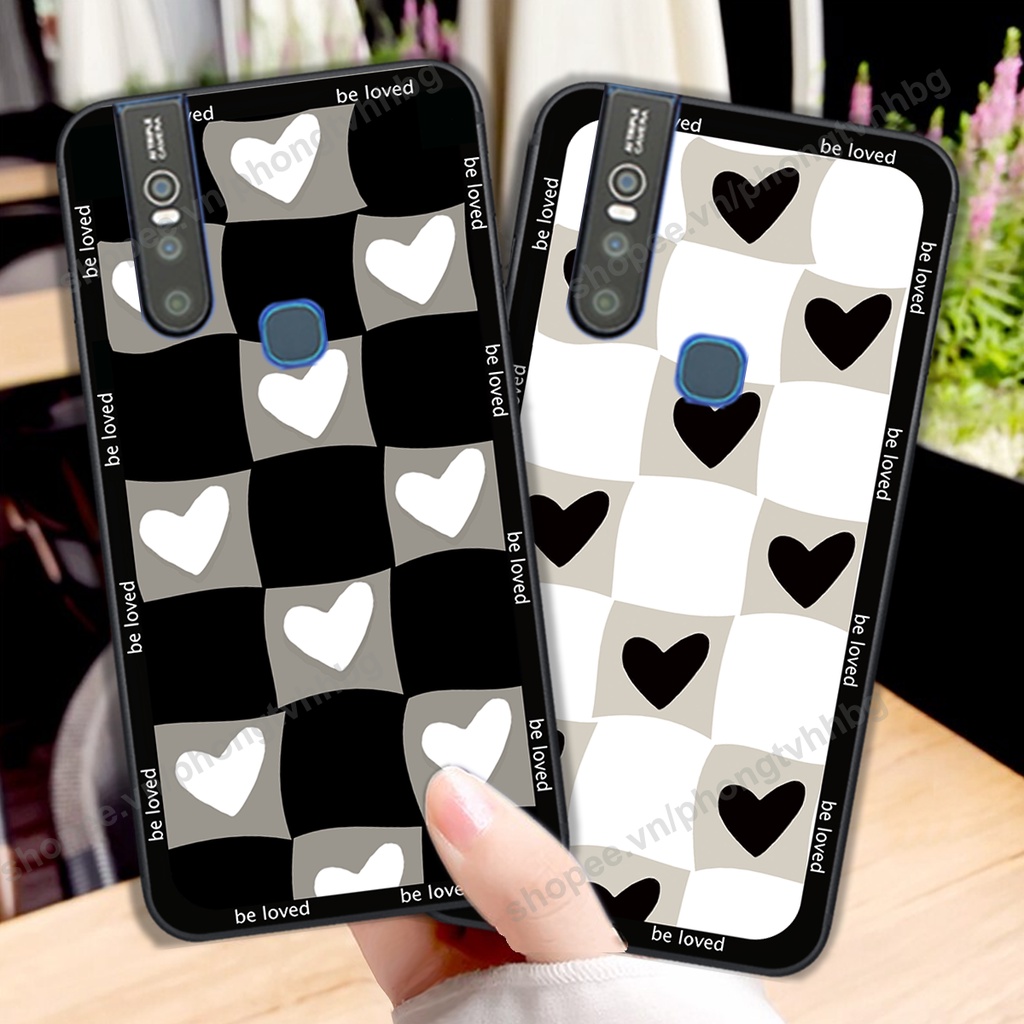 Ốp lưng Vivo V15 / V15 Pro in mẫu TRÁI TIM caro, chuột mikey thể thao cực đẹp cute cực bền bỉ