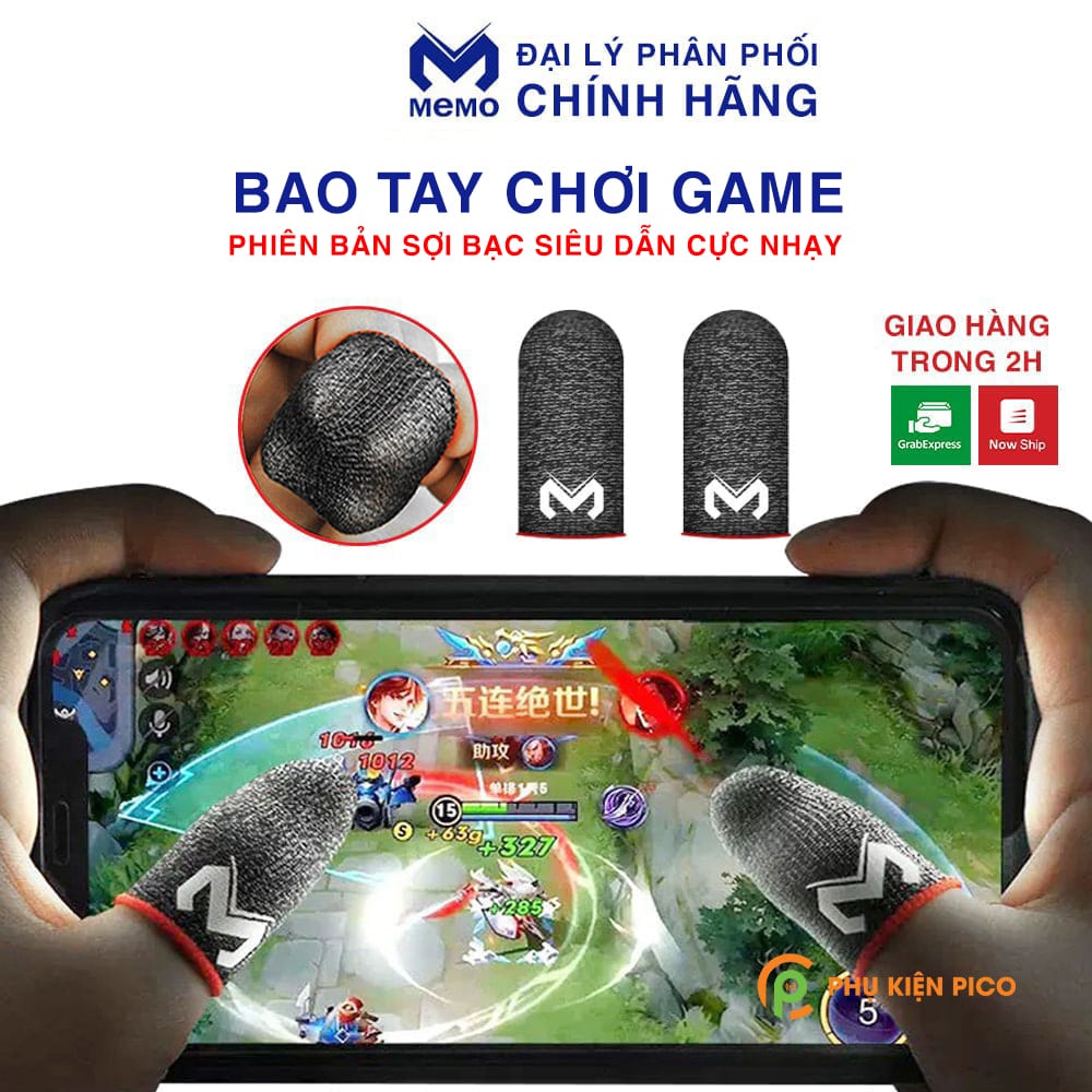 Bao tay chơi game MEMO sợi bạc cao cấp găng tay chơi game chống mồ hôi tay, tăng độ nhạy cảm ứng | BigBuy360 - bigbuy360.vn