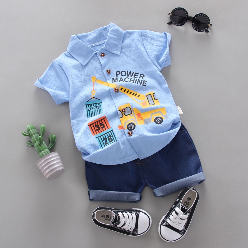 Set Đồ Thể Thao 2 Món Bằng Cotton Họa Tiết Hoạt Hình Thời Trang Mùa Hè Cho Bé Trai