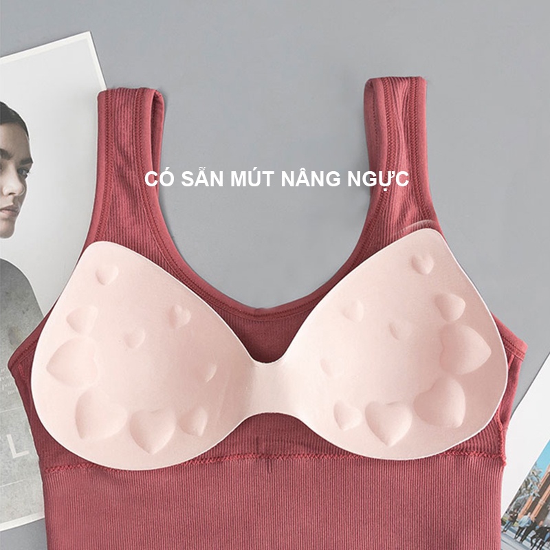 Áo 3 lỗ nữ croptop, mẫu áo kiểu hở rốn có sẵn đệm ngực, mặc trong áo sơ mi hoặc mặc rời đều đẹp - BL10