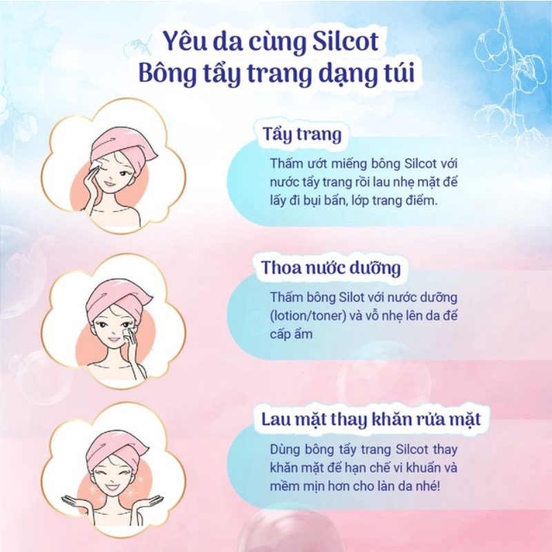 Bông trang điểm (bông tẩy trang) Silcot 82 miếng/hộp