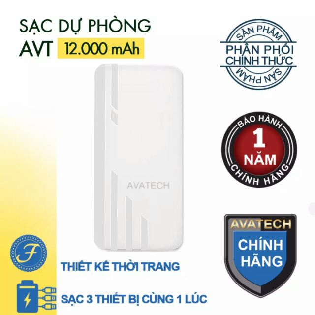 Sạc dự phòng AVT 12000mAh