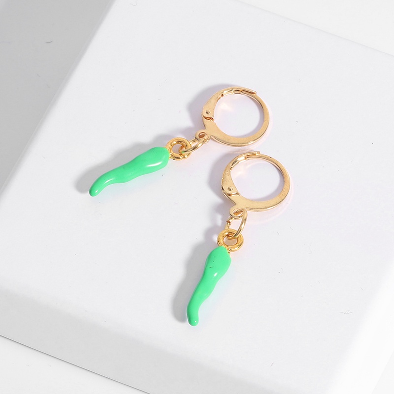 Bông Tai Tròn Bằng Acrylic Màu Hồng / Xanh Lá / Đỏ Dễ Thương Thời Trang Cho Nữ OG080