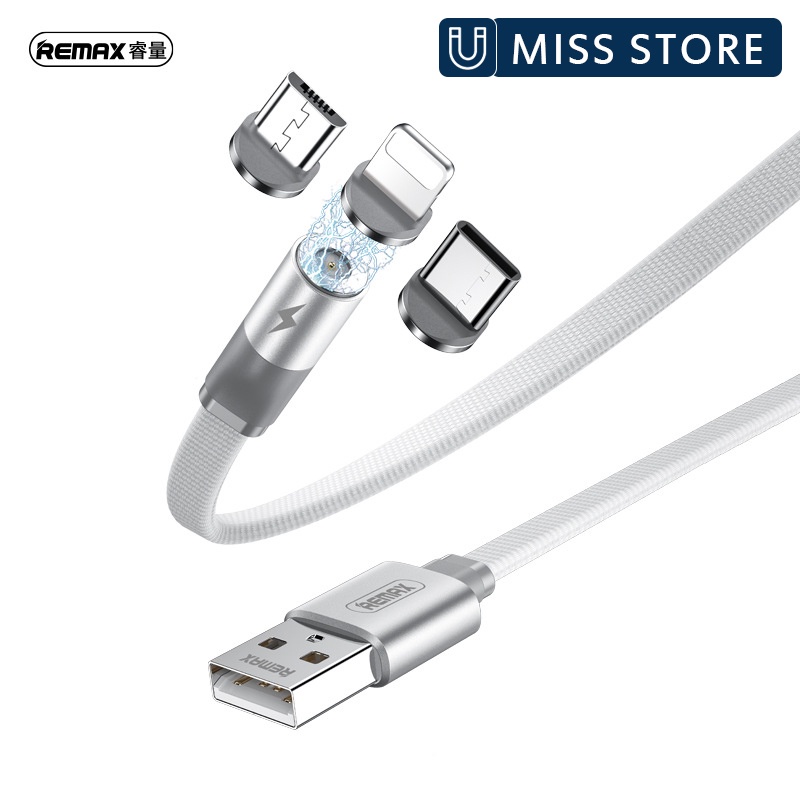 [Chính Hãng] 🔥 Cáp sạc nam châm đa năng Remax RC-169th dành cho cả Lightning, Micro USB và Type-C