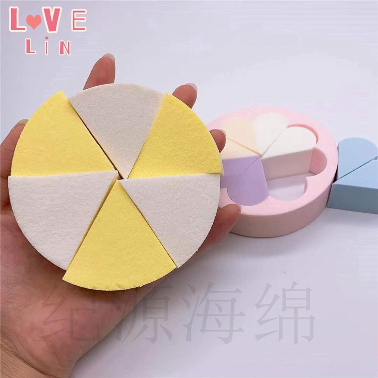 Bông trang điểm hình cánh hoa bằng cotton thân thiện với da