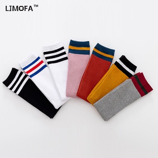 LJMOFA KIDS Trong chứng khoán thứ hai 1-12 tuổi cô gái vớ ống vớ màu sắc sọc hàn quốc thở ra mồ hôi căng thẳng trên đầu gối vớ vớ không có bít tất trẻ em vớ bán buôn