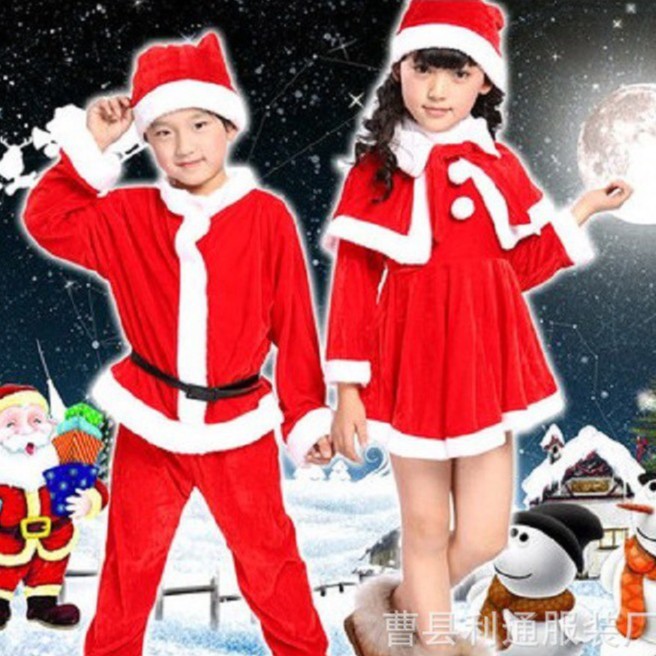 Set noel kèm mũ + áo choàng xinh cho bé size 90-160-