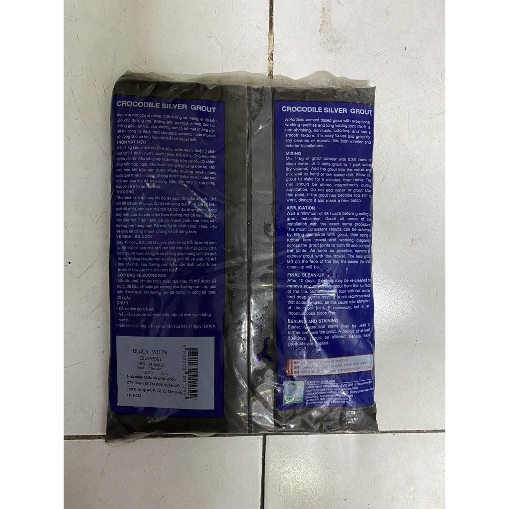 Keo chà ron cá sấu màu trắng, xám, đen 1kg Made in Thailand