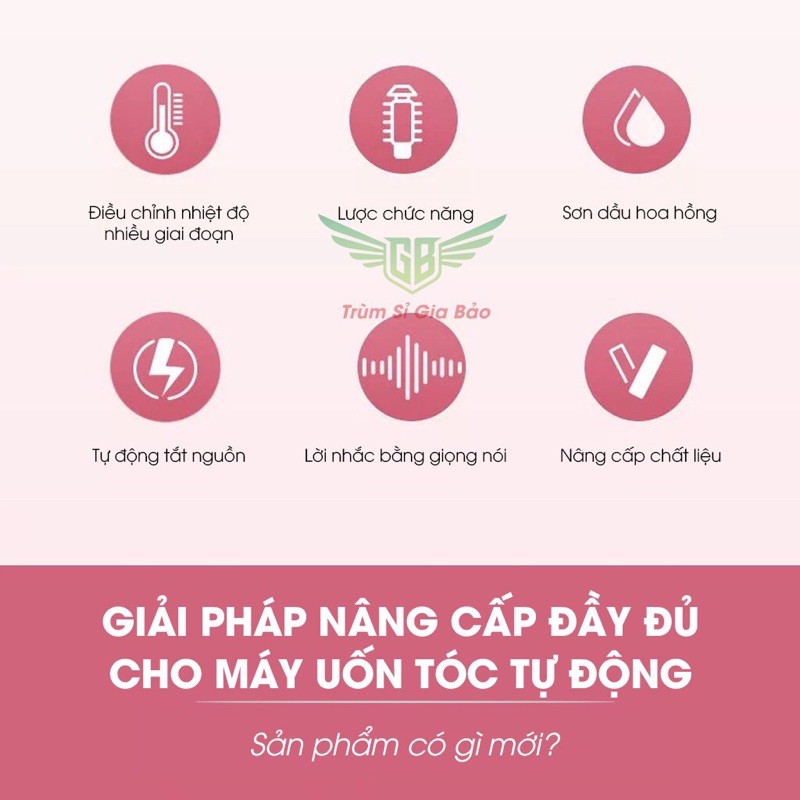 Máy uốn tóc , máy làm tóc xoăn xoay tự động 360 độ chính hãng vivido & vogua bảo hành 6 tháng.