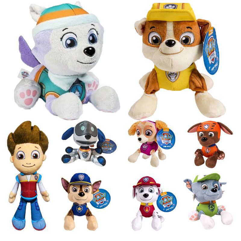 Đồ chơi nhồi bông hình chú chó MARSHALL PAW PATROL PUP SKYE ZUMA 20cm-30cm