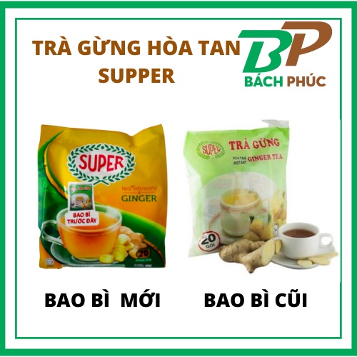 Trà Gừng hòa tan Supper 20 gói - Kho Pha Chế Bách Phúc Đà Nẵng Kho pha chế Đà Nẵng