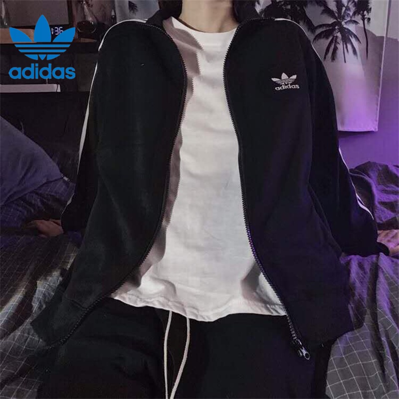 Áo Khoác Bóng Chày Adidas 100% Chính Hãng Cổ Đứng Dễ Phối Đồ Cho Nam Nữ